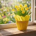 Punhos Rondella Ø38cm amarelo 50pcs | Floristik24.pt