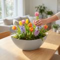 Vaso para plantas 39cm x 12,5cm H13cm cinza claro, 1 peça | Floristik24.pt