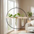 Vaso decorativo em formato de tubo de ensaio, com aro de metal, preto, para pendurar, moderno. | Floristik24.pt