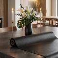 Tecido decorativo de couro sintético preto couro preto 33 cm × 1,35 m | Floristik24.pt