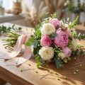 Alfinetes florais com cabeça de pérola verde, uso versátil, Ø4mm, 40mm, 150 peças | Floristik24.pt