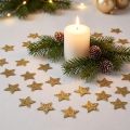 Mini estrelas douradas com glitter de 2,5 cm, pacote com 96 unidades. | Floristik24.pt