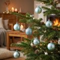 Bolas de Natal plástico azul claro mix Ø6cm 10 unid. | Floristik24.pt
