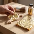 Folha de ouro 16x16cm, 100 folhas para dourar e decorar. | Floristik24.pt