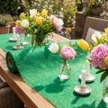 Corredor de mesa decorativo em lã corredor de mesa decorativo em lã verde 23cm 25m | Floristik24.pt
