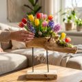 Tigela de raiz no suporte natural Alt.38cm | Floristik24.pt