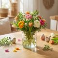 Vaso de vidro, vaso de flores, vaso decorativo em incolor Ø9cm H10cm | Floristik24.pt