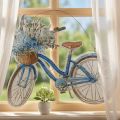 Sinal deco madeira bicicleta verão sinal deco para pendurar azul, branco 31 × 25cm | Floristik24.pt