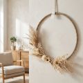 Anel decorativo de juta de 40 cm, conjunto de 2, decoração boho e escandinava para parede e porta. | Floristik24.pt