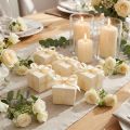 Fita de presente fita decorativa creme fita de cetim 6mm × 50m | Floristik24.pt