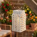 Lanterna suspensa, decoração de verão, macramê, altura 35,5 cm, largura 19 cm. | Floristik24.pt