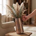 Vaso decorativo vintage com aparência de cobre, jarro rústico para flores secas e plantas artificiais, 36 cm de altura x 21 cm de largura. | Floristik24.pt