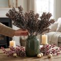 Plantas artificiais marrom decoração de outono decoração de inverno Drylook 38cm 3 peças | Floristik24.pt