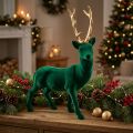 Deco veado em pé ouro verde decoração de natal figura 40cm | Floristik24.pt