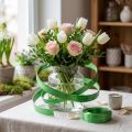 Fio plano de alumínio, verde-maçã, 5mm, 10m, flexível, decorativo | Floristik24.pt