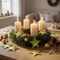 Decoração dispersa estrelas de Natal verde coco Ø5cm 50 unidades | Floristik24.pt