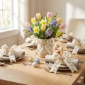 Fita para presente Fita decorativa de Páscoa Ovos de Páscoa creme 40mm 20m | Floristik24.pt