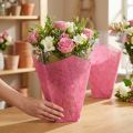 Saco de flores rosa C40cm L12-30cm 50 peças | Floristik24.pt