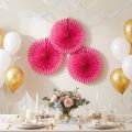 Decoração de festa flor de papel favo de mel rosa Ø40cm 4 unidades | Floristik24.pt