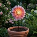 Luz solar LED para jardim de flores LED Metal Rosa Ø30cm | Floristik24.pt