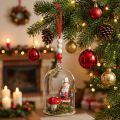 Sino de vidro de decoração de Natal para pendurar 10cm | Floristik24.pt