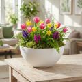 Vaso plástico redondo tigela branca Ø25cm H12cm | Floristik24.pt