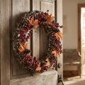 Guirlanda decorativa grande de 50 cm de diâmetro, feita de videiras - guirlanda natural para porta, feita de madeira e salgueiro, versátil para decoração. | Floristik24.pt