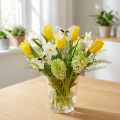 Borboleta decorativa em fio amarelo 8cm 12pcs | Floristik24.pt
