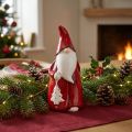 Estatueta de Papai Noel Vermelho, Cerâmica Branca H20cm | Floristik24.pt