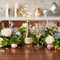 Conjunto de pingente com garrafa e taça de champanhe, decoração para árvore de Natal, 14 cm, 2 peças | Floristik24.pt