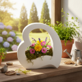 Enfeite em formato de coração para plantas e arranjos florais, design vazado, formato moderno de coração, 19 cm | Floristik24.pt