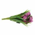 Floristik24 Flores do tabuleiro de xadrez Fritillaria roxo artificial 29cm 6pcs