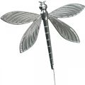 Floristik24 Decoração de primavera, plugue decorativo de libélula, decoração de casamento, verão, libélula de metal 12pcs