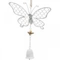 Floristik24 Decoração de primavera, borboletas de metal, Páscoa, pingente de decoração de borboleta 2 unidades