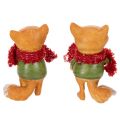 Raposa decorativa com cachecol