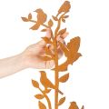 Galho decorativo de jardim com pássaros, em metal, 100 cm | Floristik24.pt