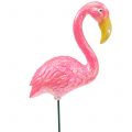 Floristik24 Tampão de jardim flamingo rosa 15 cm