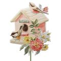 Floristik24 Estacas de jardim pássaros de metal, estacas de plantas decoração de casa de pássaros 76,5 cm