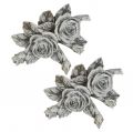 Floristik24 Rosa para decoração de sepultura em poliresina 10cm x 8cm 6pcs