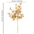 Ramo decorativo artificial de eucalipto, na cor dourada, para decoração de mesa, 24 cm | Floristik24.pt
