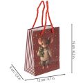 Sacola de presente de Natal com estampa de rato, 16 cm, 2 unidades | Floristik24.pt
