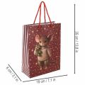 Sacola de presente com estampa de ratinho e estrelas para o Natal, 24 cm, 2 unidades | Floristik24.pt