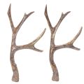 Floristik24 Chifres decorativos artificiais, enfeites natalinos rústicos, 29 cm, 2 peças