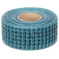 Fita decorativa, fita quadriculada, 4,5 cm de largura, azul, para projetos de artesanato, 10 m | Floristik24.pt