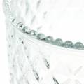 Floristik24 Vaso de vidro decorativo de diamante vaso de flores transparente 2 unidades