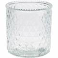 Floristik24 Vaso de vidro decorativo de diamante vaso de flores transparente 2 unidades