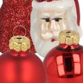 Floristik24 Mini bonecos e bolas de decoração de Natal de vidro sortido 3cm 9 unidades