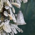 Floristik24 Sinos de Natal, enfeites de árvore de Natal, sinos de vidro Ø6,5cm A8cm branco conjunto de 2