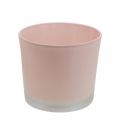 Floristik24 Vaso de flores vaso de vidro rosa vaso de vidro Ø14.5cm H12.5cm