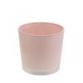 Floristik24 Vaso de flores vaso de vidro rosa vaso de vidro Ø11.5cm H11cm